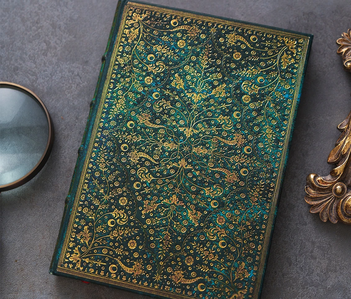 Step into the Age of Enlightenment with our enchanting Emerald Flower design, inspired by an Irish book binding from 1760. In creating this Emerald Flower release, we have partnered with Marsh’s Library to bring the beautiful essence of Irish culture and bookbinding to life.